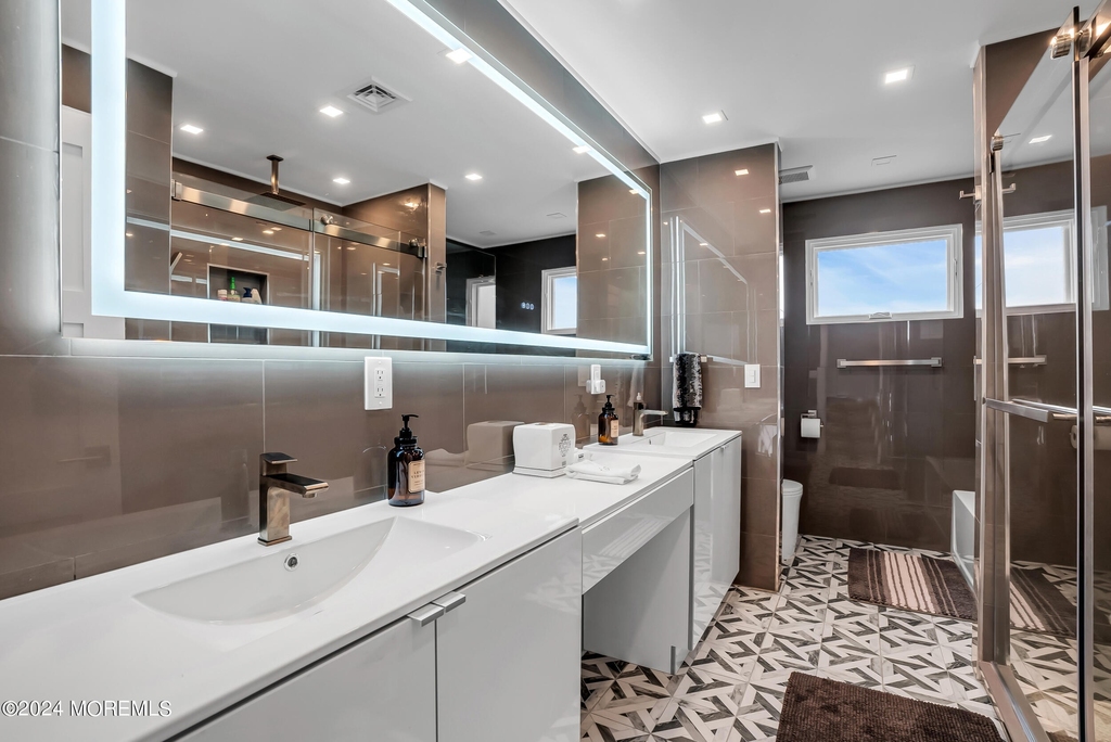 Backlit Mirror Double Vanity